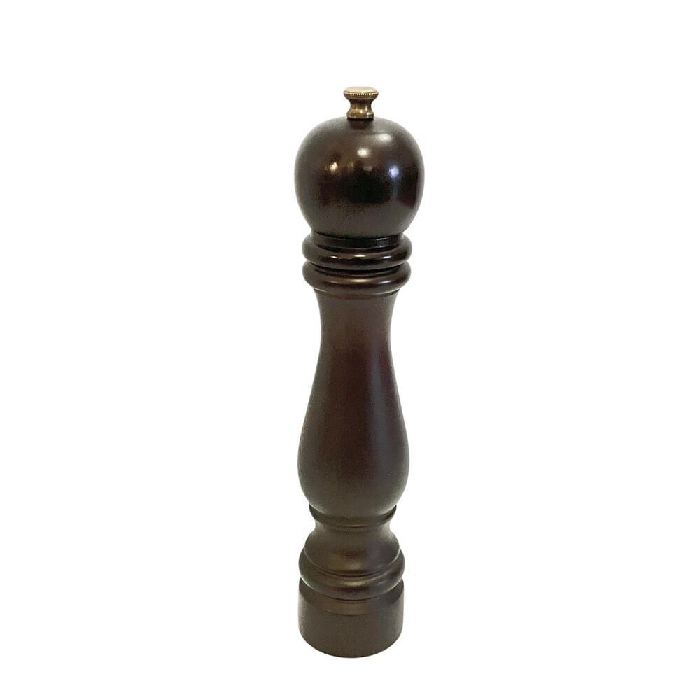 PEUGEOT Freres Lion Wood Pepper Grinder 11 In Chocolate Dark Brown Paris France